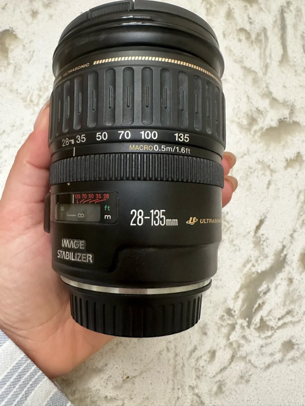 Canon Black Lens Cap with White and Gold Logos